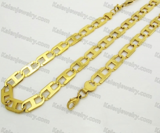 Steel Bracelet and Necklace Set KJS750048