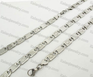 Steel Bracelet and Necklace Set KJS750050