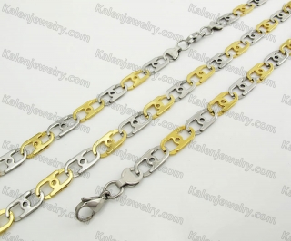 Steel Bracelet and Necklace Set KJS750056
