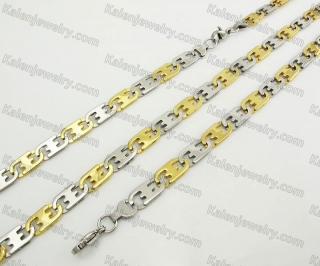Steel Bracelet and Necklace Set KJS750057