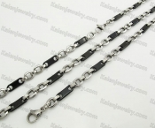Steel Bracelet and Necklace Set KJS750059