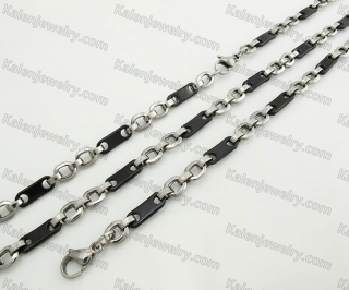 Steel Bracelet and Necklace Set KJS750059