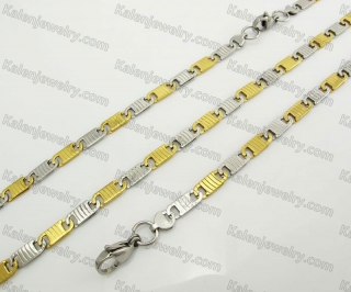 Steel Bracelet and Necklace Set KJS750061