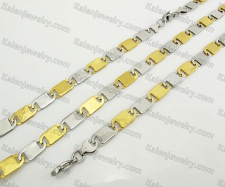 Steel Bracelet and Necklace Set KJS750063