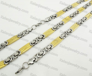 Steel Bracelet and Necklace Set KJS750068