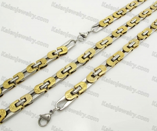 Steel Bracelet and Necklace Set KJS750073
