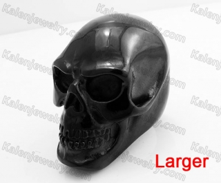 Black Stainless Steel Skull Ring KJR350393