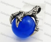 Stainless Steel Big Claw Blue Bead Pendant KJP570100