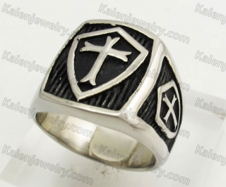 Stainless Steel Crusader Ring KJR330195