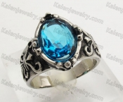 Stainless Steel Blue Stone Ring KJR350419