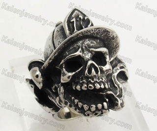 Stainless Steel Skull Ring KJR350423
