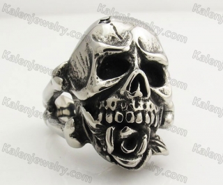 Stainless Steel Skull Ring KJR350428