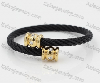 Stainless Steel Wire Cable Bangle KJB850008