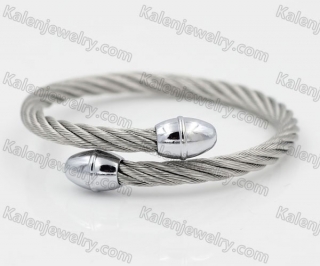 Stainless Steel Wire Cable Bangle KJB850010