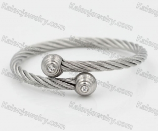 Stainless Steel Wire Cable Bangle KJB850012