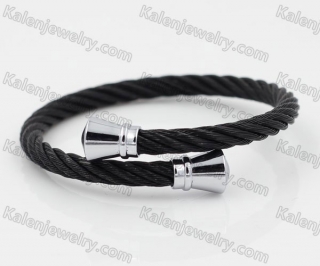 Stainless Steel Wire Cable Bangle KJB850013