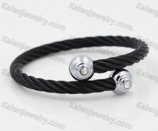 Stainless Steel Wire Cable Bangle KJB850016