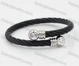 Stainless Steel Wire Cable Bangle KJB850017