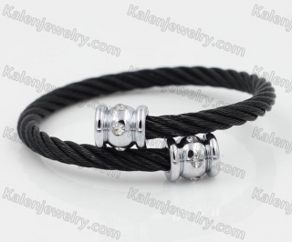 Stainless Steel Wire Cable Bangle KJB850019
