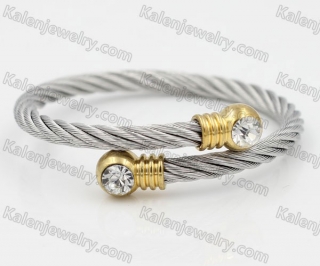Stainless Steel Wire Cable Bangle KJB850021