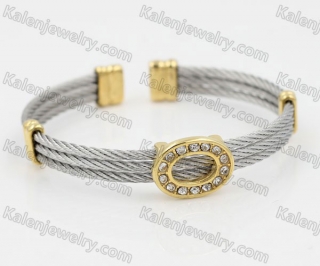 Stainless Steel Wire Cable Bangle KJB850022
