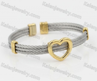 Stainless Steel Wire Cable Bangle KJB850034