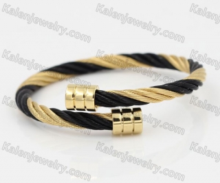 Stainless Steel Wire Cable Bangle KJB850044