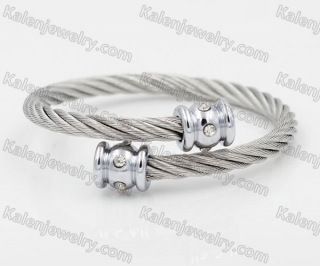 Stainless Steel Wire Cable Bangle KJB850051