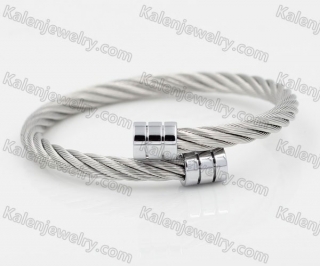 Stainless Steel Wire Cable Bangle KJB850053