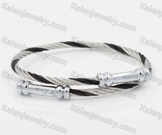 Stainless Steel Wire Cable Bangle KJB860015