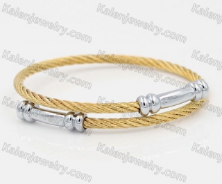 Stainless Steel Wire Cable Bangle KJB860017