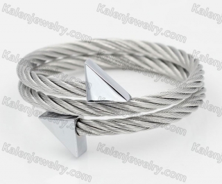 Stainless Steel Wire Cable Bangle KJB860026