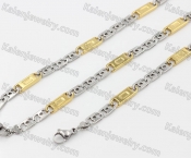 555/210×6.5 mm Bracelet and Necklace Set  KJS750077