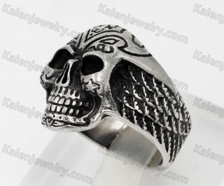 Stainless Steel Skull Ring KJR370647