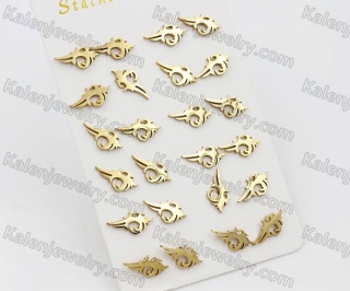 (price for 12 pairs) Steel Ear Stud KJE860093