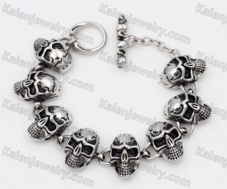 Stainless Steel Skull Bracelet KJB600007