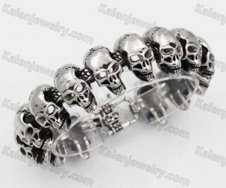 Stainless Steel Skull Bracelet KJB600008