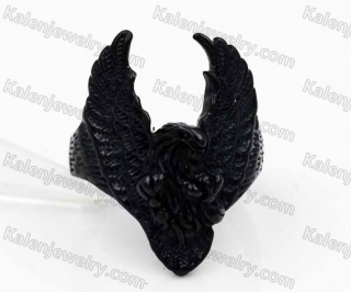 Black Steel Eagle Ring KJR010374
