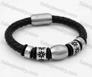 Stainless Steel Leather Bracelet KJB030158