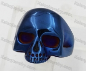 Steel Blue Skull Ring KJR010442
