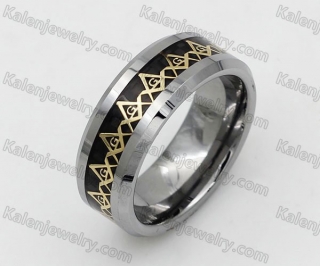 Tungsten Masonic Ring KJRA00009