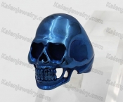 Blue Steel Skull Ring KJR350555
