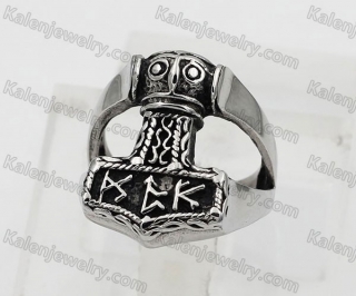 Steel Thors Hammer Ring KJR170067