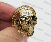 Gold Plating Hollow Skull Ring KJR330220