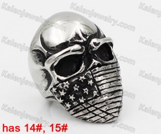 USA Flag Skull Ring KJR350566