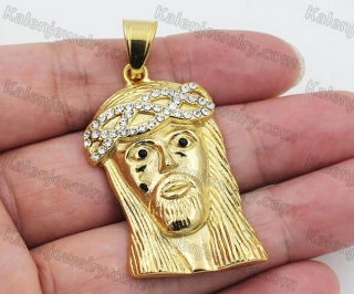 Gold Plating Steel Jesus Avatar Pendant KJP260080
