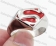 Stanless Steel Red Superman Ring KJR105-0003