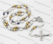 Stainless Stee Beads with Plastic beads Rosary Necklace KJN750253