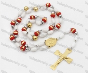 Stainless Stee Beads with Plastic beads Rosary Necklace KJN750268