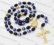 Stainless Stee Beads with Plastic beads Rosary Necklace KJN750269